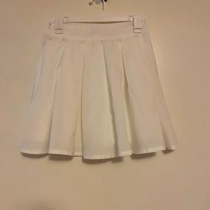 White Pleated Skirt